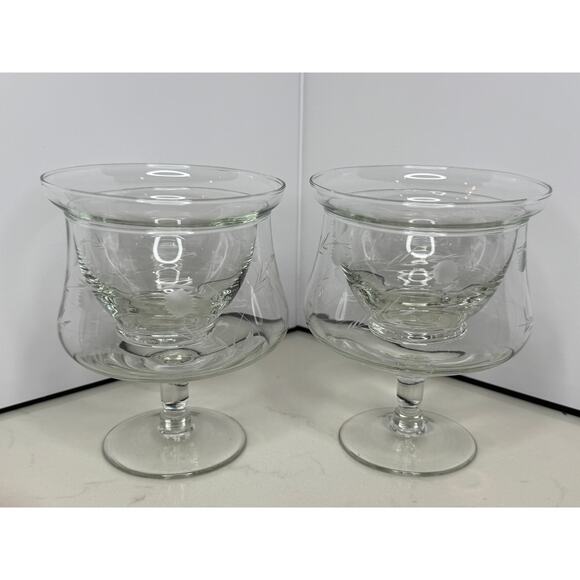 Kosta Boda 2-Piece Blown Glass Shrimp Cocktail Serving Dish Set (2) - MULTI USE - Picture 7 of 10